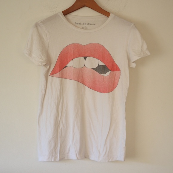 Urban Outfitters Tops - twotimesthree Lip Bite Tee S